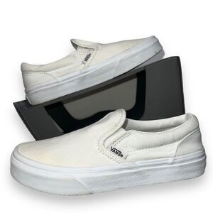 Vans Classic Slip-on Skate Shoes White Youth 2